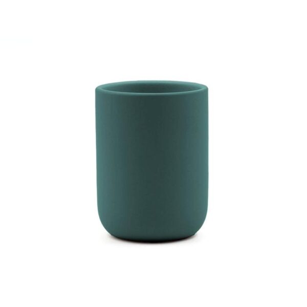 Douceur d'intérieur Ποτηράκι Μπάνιου Κεραμικό Ceralia 1802178 375ml Φ7.5x10.5cm Blue Emerald 365800244
