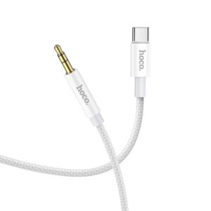 Hoco Καλώδιο Σύνδεσης Ήχου UPA19 USB-C Αρσενικό Σε Καρφί 3.5mm Braided 1m Ασημί 759955 - Image 4