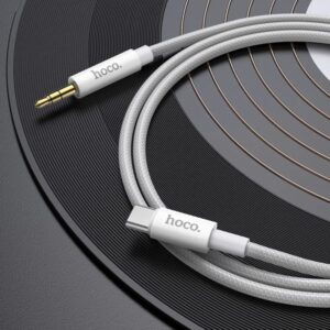 Hoco Καλώδιο Σύνδεσης Ήχου UPA19 USB-C Αρσενικό Σε Καρφί 3.5mm Braided 1m Ασημί 759955 | Homidoo.gr