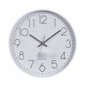 Estheti Ρολόι Τοίχου Πλαστικό Φ30x4.2cm Λευκό 813-30050