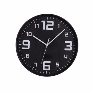 Estheti Ρολόι Τοίχου Πλαστικό Φ30x4.2cm Μαύρο-Λευκό 813-30052