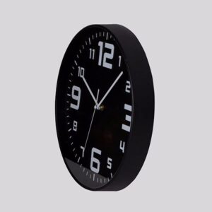 Estheti Ρολόι Τοίχου Πλαστικό Φ30x4.2cm Μαύρο-Λευκό 813-30052 - Image 2