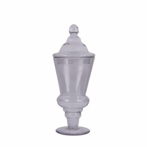 Estheti Φοντανιέρα Γυάλινη Φ17x30.6cm Διάφανη 819-01470