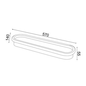 Aca Φωτιστικό Οροφής LED 33W Dimmable CCT 3300lm Solo 57x14x6cm Λευκό BR20LEDC57WHDCCT - Image 3