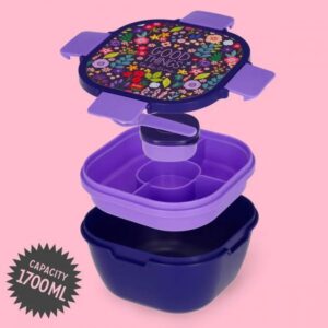 Legami Φαγητοδοχείο Με Χωρίσματα 1700ml Flowers - Λουλούδια LBS0004 - Image 4