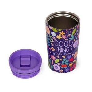 Legami Θερμός – Κούπα Ανοξείδωτη 275ml Good Things Take Time - Λουλούδια Λιλά NTUM0005 - Image 2