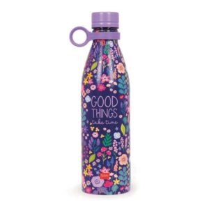 Legami Μπουκάλι Θερμός Ανοξείδωτο 800ml Good Things Take Time – Λουλούδια Λιλά SSBL0010