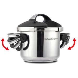 Nava Χύτρα Ταχύτητας Elegance Ανοξείδωτη 6L Με Αναδιπλούμενες Λαβές 10-266-003 - Image 2