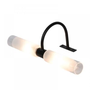 InLight Φωτιστικό Επιτοίχιο 2xG9 L31.5cm Με Γυαλί Αμμοβολής Μαύρο 1049-Black