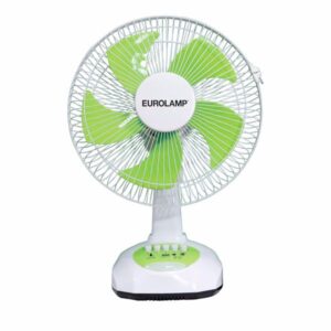 Eurolamp Ανεμιστήρας Επιτραπέζιος Φ34.5cm 10W Επαναφορτιζόμενος Με Ηλιακό Πάνελ Και Λάμπα 3W Λευκό-Πράσινο 300-20518 - Image 2