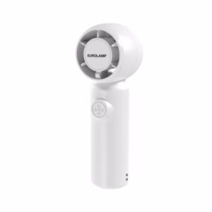Eurolamp Ανεμιστήρας Χειρός Επαναφορτιζόμενος Φ4cm 3W Λευκό 300-20554
