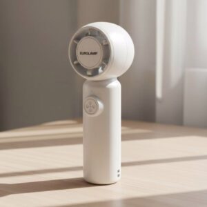 Eurolamp Ανεμιστήρας Χειρός Επαναφορτιζόμενος Φ4cm 3W Λευκό 300-20554 - Image 2