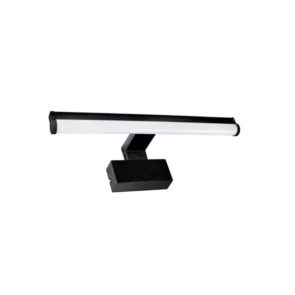 Adeleq LED ΦΩΤΙΣΤ.ΛΟΥΤΡΟΥ ΣΤΡΟΓΓΥΛΟ ΑΛΟΥΜΙΝΙΟ&PC 80cm 12W IP44 CCTΜΑΥΡΟ 3-0801281