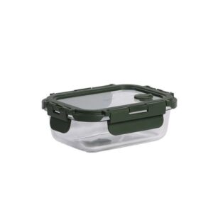 Estia Φαγητοδοχείο Από Βοριοπυριτικό Γυαλί Click And Seal 370ml 14.5x10.5x4.7cm Olive 01-39646 - Image 2