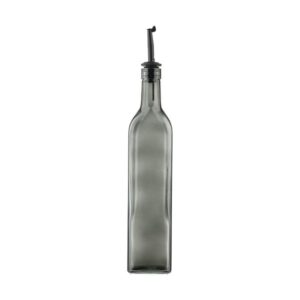 Estia Μπουκάλι - Δοχείο Για Λάδι - Ξύδι Γυάλινο 750ml 8.6x5.4xY18.4cm Nebula Γκρι Φιμέ 01-40451