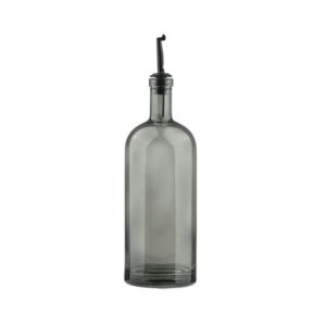 Estia Μπουκάλι - Δοχείο Για Λάδι - Ξύδι Γυάλινο 750ml Φ9.2xY21.9cm Nebula Γκρι Φιμέ 01-40475