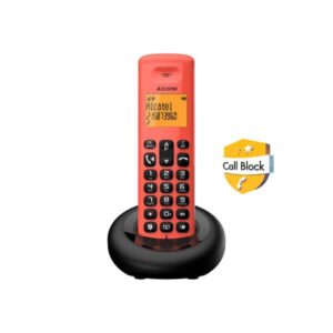 Alcatel Ασύρματο Τηλέφωνο Με Δυνατότητα Αποκλεισμού Κλήσεων E260 EWE Κόκκινο 010073