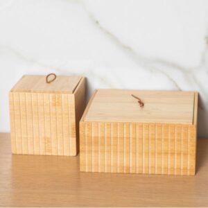 Estia Κουτί Αποθήκευσης Και Οργάνωσης 15x15x7cm Bamboo Essentials 02-13103 - Image 6