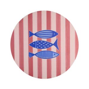 Estia Σουπλά Porto Pesce Φ38cm Μπλε-Ροζ 07-40345