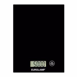 Eurolamp Ζυγαριά Κουζίνας Ψηφιακή Max 5kg Γυάλινη Μαύρη 300-70038