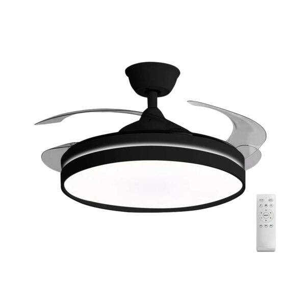 Adeleq ΑΝΕΜΙΣΤΗΡΑΣ ΟΡΟΦΗΣ Φ106cm DC32W LED 36W CCT PC ΜΕ ΤΗΛ/ΡΙΟ ΜΑΥΡΟΣ 18-571