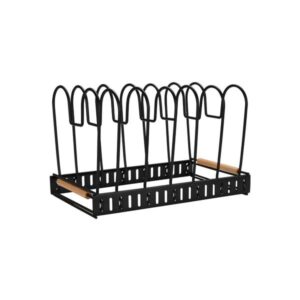 Estia Θήκη Με 10 Διαχωριστικά Bamboo Essentials Μεταλλική Με Χερούλι 30.5x17.7x19cm Μαύρη 01-29890