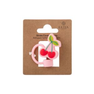 Estia Κάλυμμα - Καπάκι Για Καλαμάκι Straw Tumbler Κεράσι Ροζ 01-41106 - Image 2