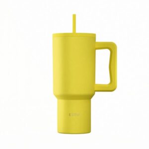 Estia Θερμός Ποτήρι Straw Tumbler XL 900ml Save The Aegean Sunbeam 01-41496