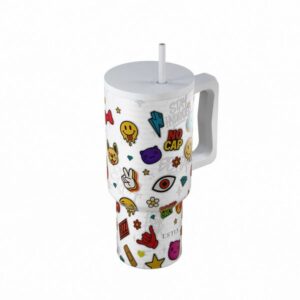 Estia Θερμός Ποτήρι Straw Tumbler XL 900ml Save The Aegean Urban Vibes 01-41540 - Image 2