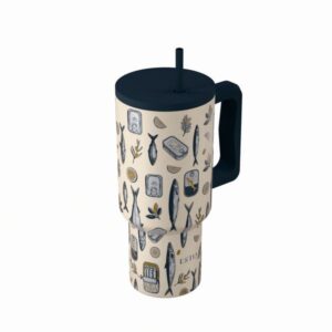 Estia Θερμός Ποτήρι Straw Tumbler XL 900ml Save The Aegean Salt Life 01-41557 - Image 2