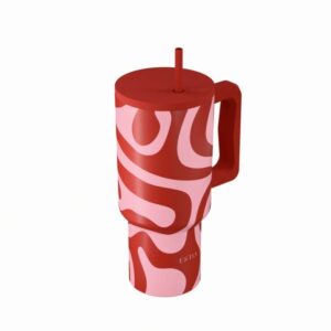 Estia Θερμός Ποτήρι Straw Tumbler XL 900ml Save The Aegean Coral Waves 01-41588 - Image 2