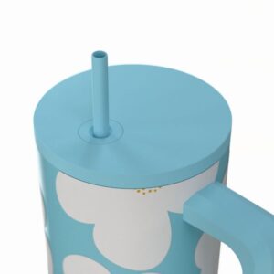 Estia Θερμός Ποτήρι Straw Tumbler XL 900ml Save The Aegean Blue Daisy 01-41618 - Image 3