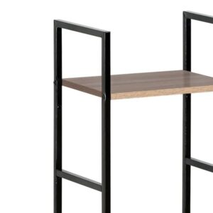 Pakoworld Βιβλιοθήκη - Ραφιέρα Bitok 29x23.5x80cm Φυσικό-Μαύρο 085-000019 - Image 3