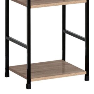 Pakoworld Βιβλιοθήκη - Ραφιέρα Bitok 29x23.5x80cm Φυσικό-Μαύρο 085-000019 - Image 4