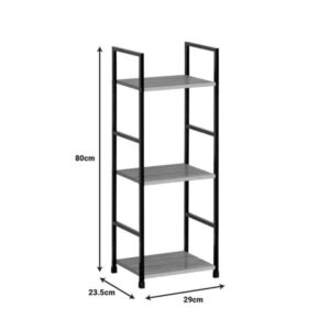 Pakoworld Βιβλιοθήκη - Ραφιέρα Bitok 29x23.5x80cm Φυσικό-Μαύρο 085-000019 - Image 5
