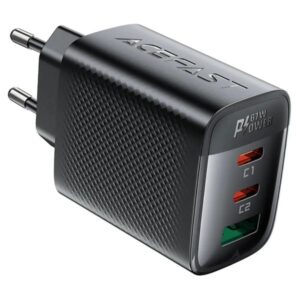 Acefast Φορτιστής Ταξιδίου A108 Fast Charging PD67W GaN Με 2xUSB-C Kαι USB-A Μαύρος 284048