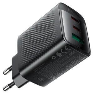 Acefast Φορτιστής Ταξιδίου A108 Fast Charging PD67W GaN Με 2xUSB-C Kαι USB-A Μαύρος 284048 - Image 2