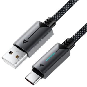 Acefast Καλώδιο Σύνδεσης 1.2m USB-A Σε USB-C 3.0A Με Ενισχυμένο Braided Καλώδιο C19-04 Μαύρο 284482