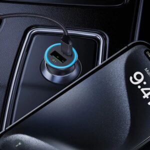 Acefast Φορτιστής Αυτοκινήτου B16 1xUSB-C 1xUSB-A PD95W QC3.0 Αλουμινένιος Με Φωτισμό Γκρι 284970 - Image 2
