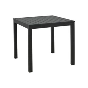 Pakoworld Τραπεζάκι Παραλίας Kliton Αλουμινίου 45x45x41cm Μαύρο 288-000025