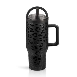 Ecolife Θερμός Ποτήρι Tumbler Με Διπλή Λαβή 900ml Ανοξείδωτο Leopard Black 33-BO-7077 - Image 2