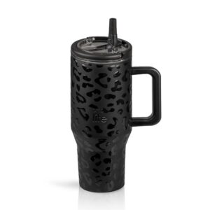 Ecolife Θερμός Ποτήρι Tumbler Με Διπλή Λαβή 900ml Ανοξείδωτο Leopard Black 33-BO-7077 - Image 3