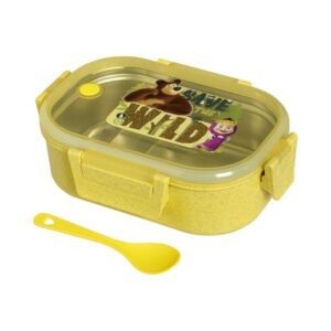 Ecolife Φαγητοδοχείο 900ml Ανοξείδωτο Με Χώρισμα Masha - Save The Wild 33-BO-9000