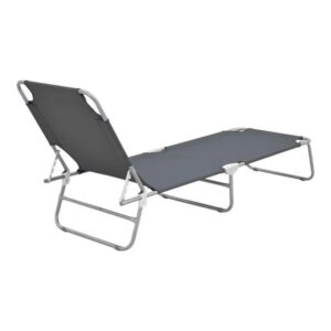 Pakoworld Ξαπλώστρα Παραλίας Pasein Ατσάλι-Textilene 55x185x24cm Ανθρακί 396-000008 - Image 5