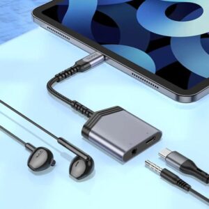 Hoco Αντάπτορας USB-C Σε 1xUSB-C Και 1x3.5mm Για Τροφοδοσία Και Ηχο LS39 Γκρι 629355 | Homidoo.gr Hoco Αντάπτορας USB-C Σε 1xUSB-C Και 1x3.5mm Για Τροφοδοσία Και Ηχο LS39 Γκρι 629355 | Homidoo.gr