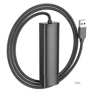 Hoco USB Hub 4 Θέσεων USB 2.0 Easy Safety 5V/3A 1.2m HB41 Μαύρο 615136 - Image 4