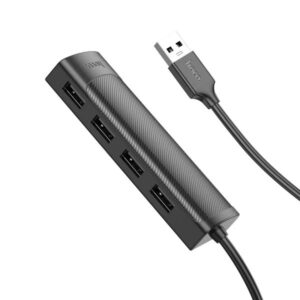 Hoco USB Hub 4 Θέσεων USB 2.0 Easy Safety 5V/3A 1.2m HB41 Μαύρο 615136 - Image 3