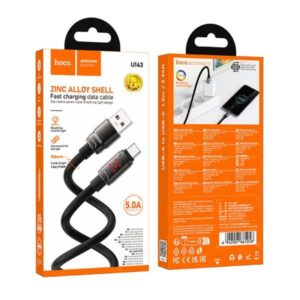 Hoco Καλώδιο Σύνδεσης U143 Joy 1.2m USB-A Σε USB-C 5A RGB Φωτισμό Με Ενισχυμένο PVC Anti-Bend Καλώδιο Μαύρο 661058 - Image 3