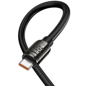 Hoco Καλώδιο Σύνδεσης U143 Joy 1.2m USB-A Σε USB-C 5A RGB Φωτισμό Με Ενισχυμένο PVC Anti-Bend Καλώδιο Μαύρο 661058 - Image 2