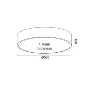 Aca Φωτιστικό Οροφής - Πλαφονιέρα LED 50W 4800LM CCT Φ50xY10cm Μεταλλικό Optimus Μαύρο HM29LEDC50BKCCT - Image 2